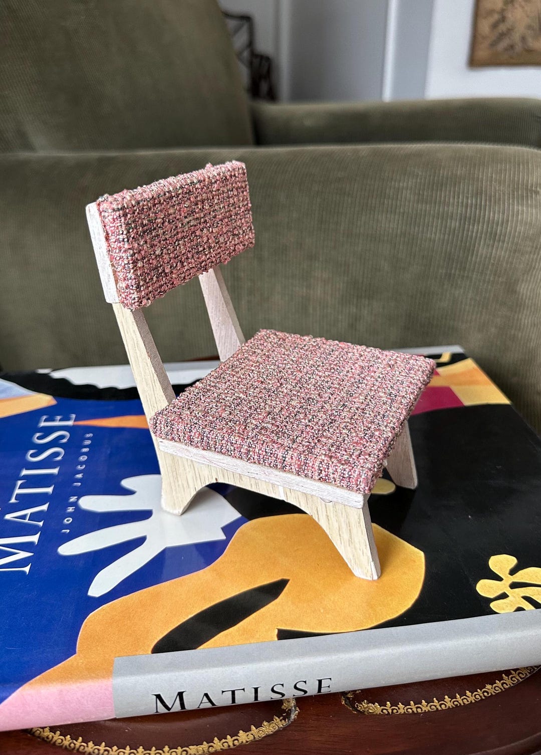 Mini Mid Century Chair, Tiny Furniture, Mini Model Chair, Small ...