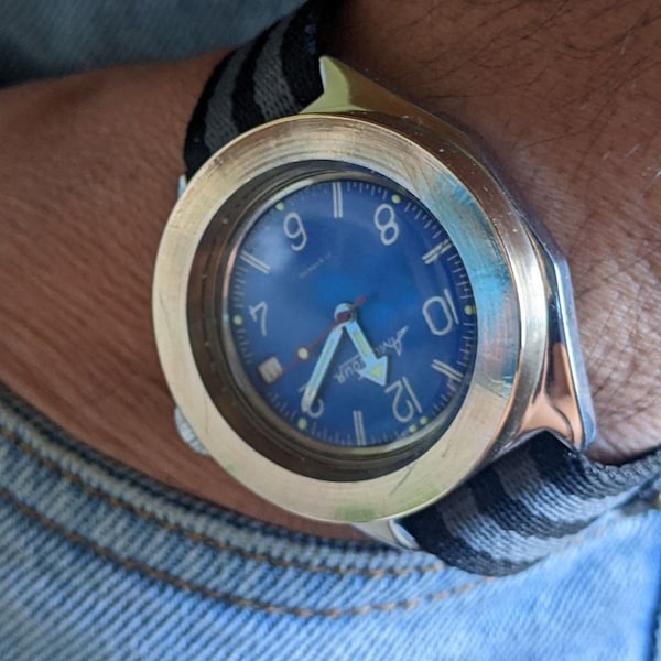 Watch Bronze Bezel Custom modified for your - Vostok Amphibia Watch