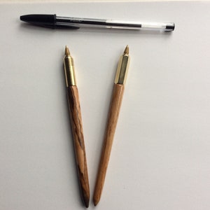 Ooh La La!  Pen, Ballpoint pen, brass pen, brass and wood pen, 100% handmade pen (Bic pens ink refills)