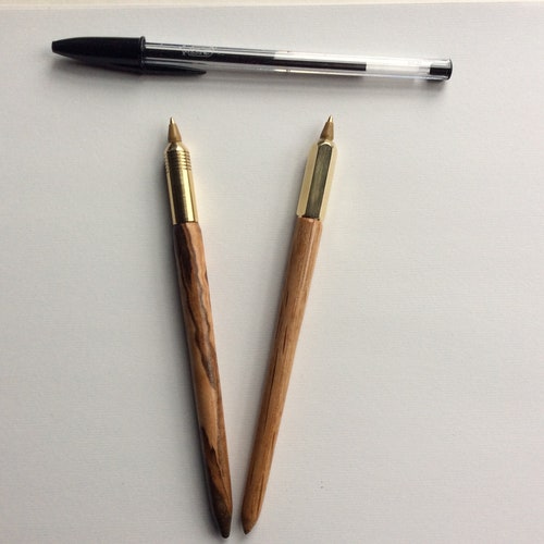 Solid Brass Ballpoint Pen with Handmade Lanyard Brass Bead 