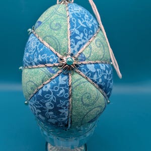 4 Inch Blue and Teal Easter Egg