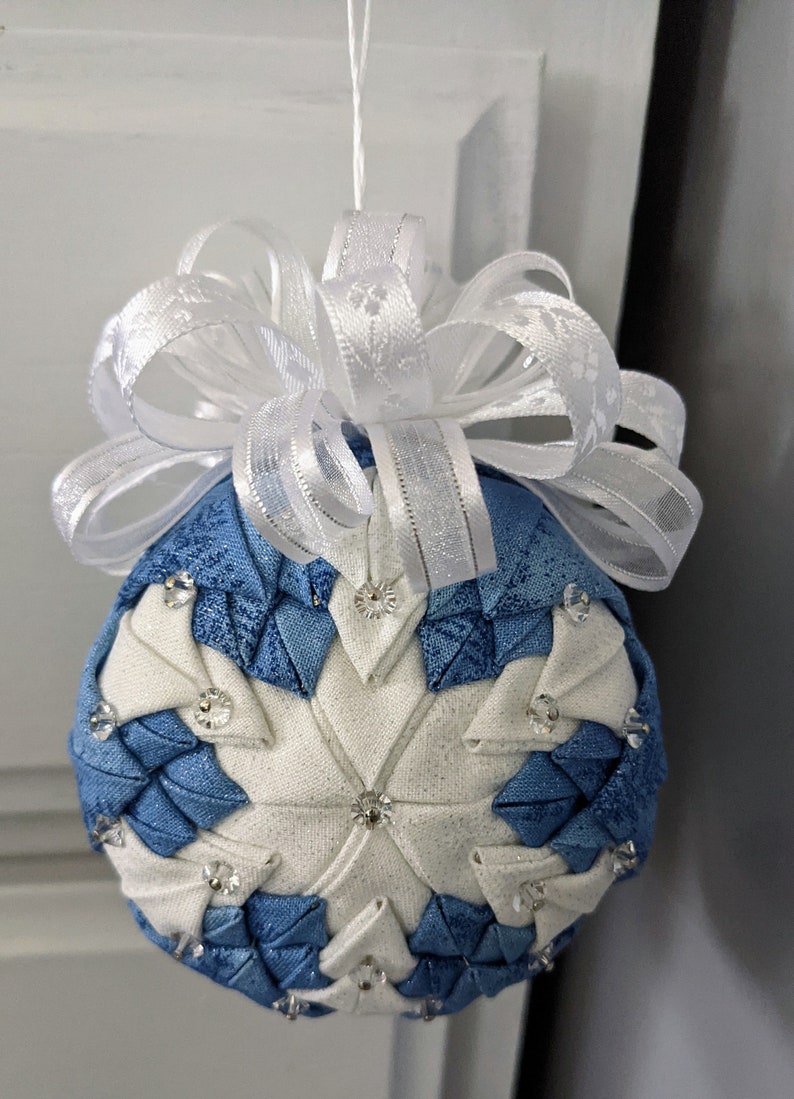 Blue and White Snowflake