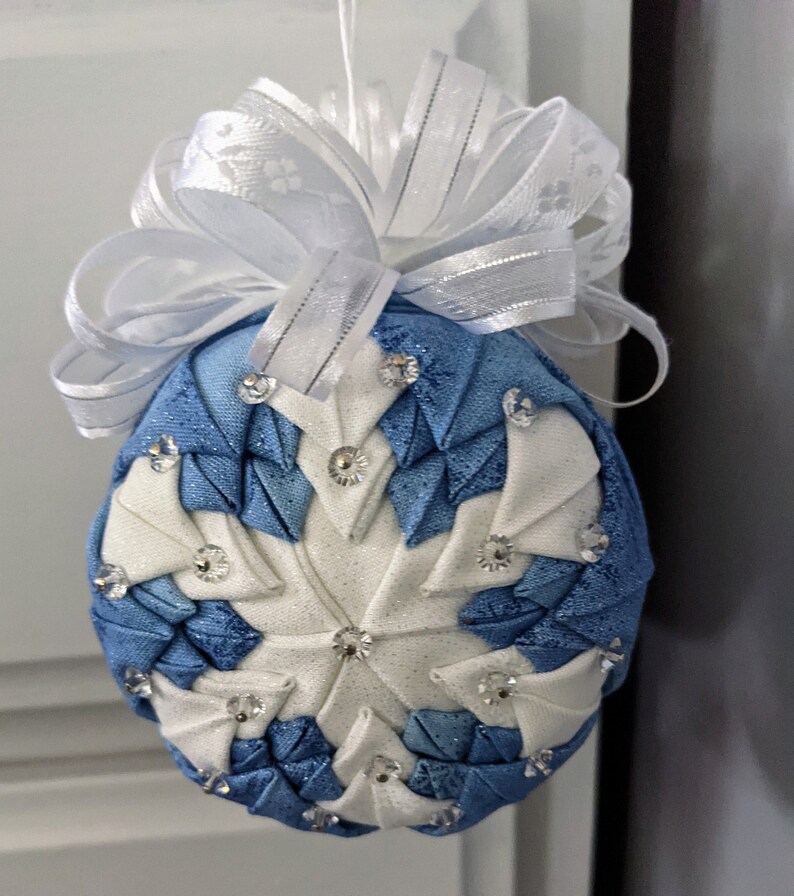 Blue and White Snowflake