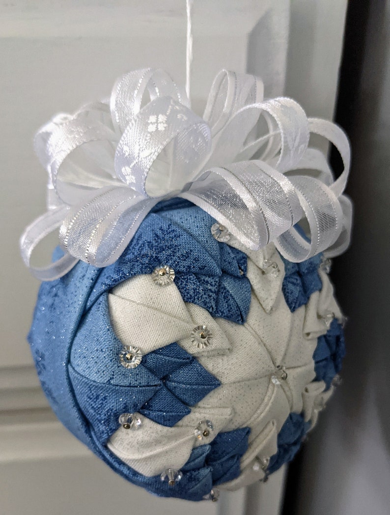 Blue and White Snowflake