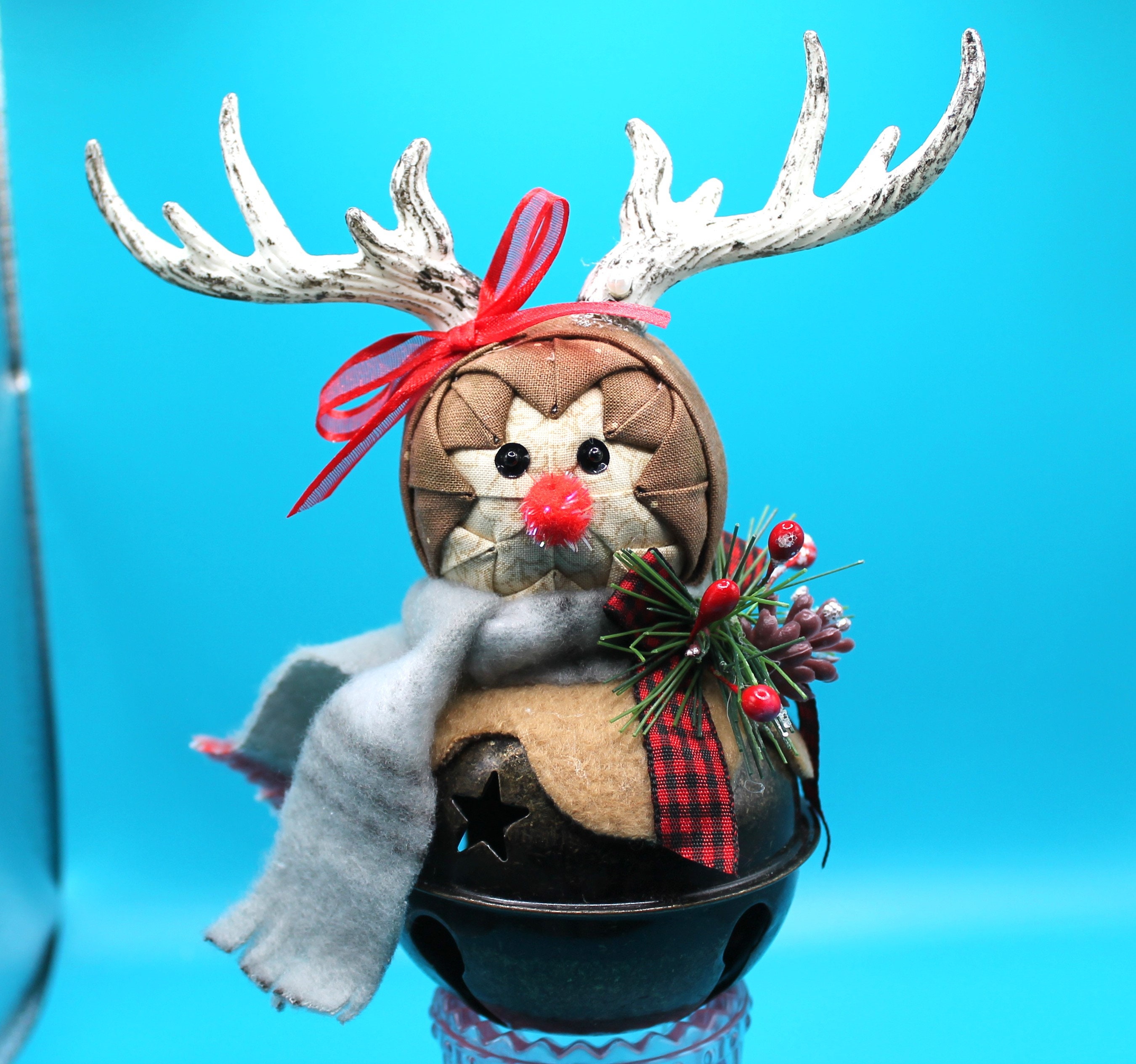 トナカイのクリスマスベル飾りのパターン - Etsy 日本