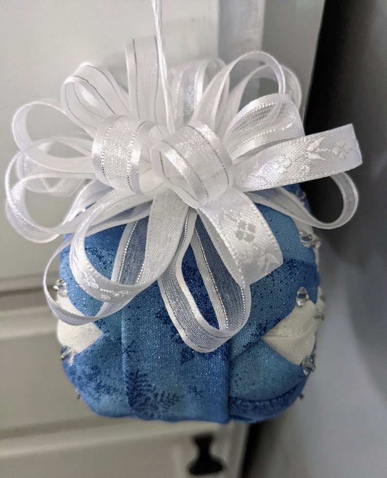 Blue and White Snowflake