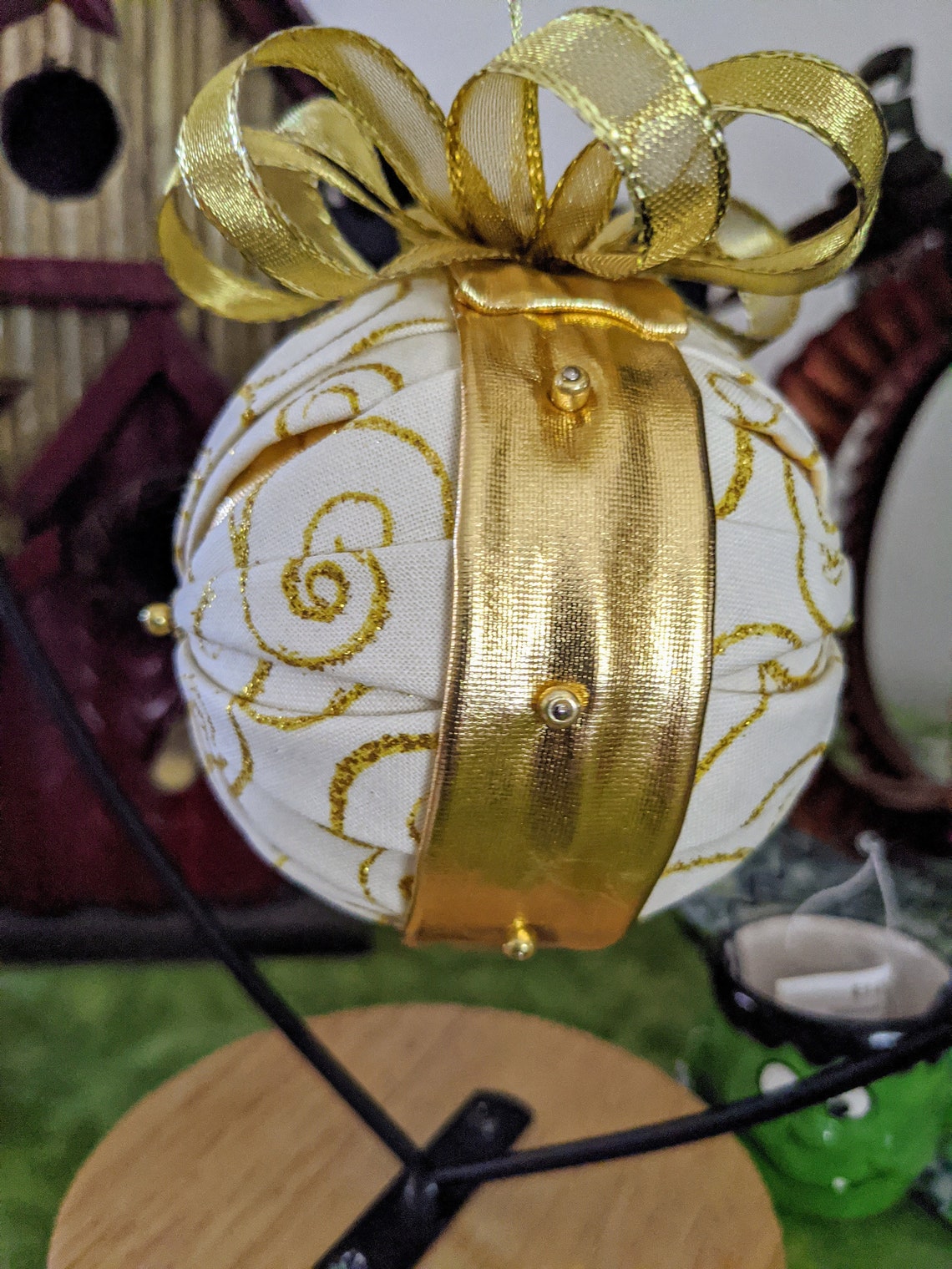 Gold Cathedral Window Ornament Etsy