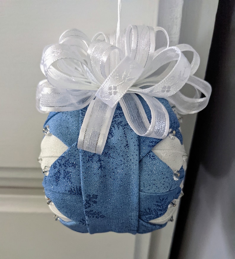 Blue and White Snowflake
