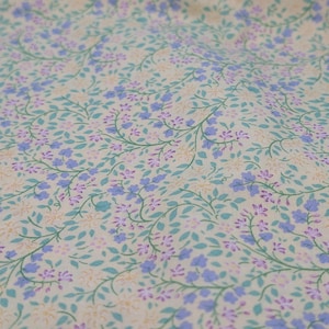 Cotton Light Yellow with Flowers