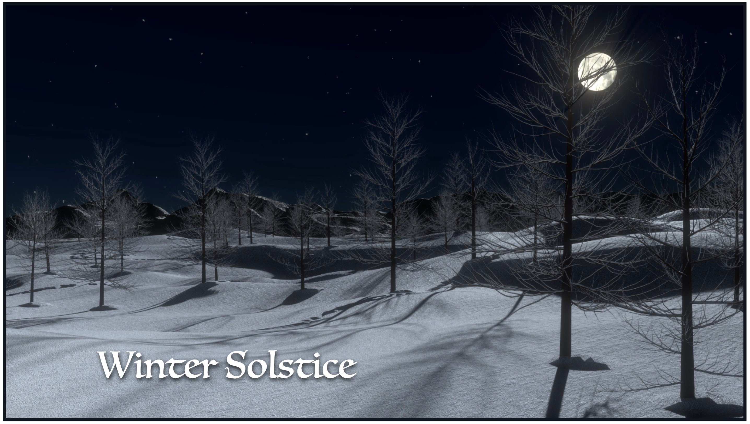Winter Solstice Full Moon Image Digital Download for Holiday Etsy