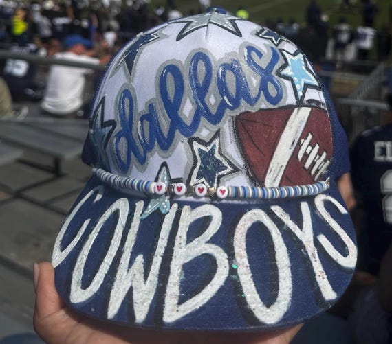 Customized Handpainted NFL Dallas Cowboys Trucker Hat - Etsy  display picture 2