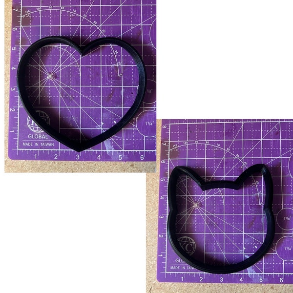 3d printed housings for silicone mold making | Heart | Cat head