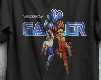 Retro Gamer Tee / Arcade Games T-shirt / Street Fighter / Streets of Rage / Video Games /