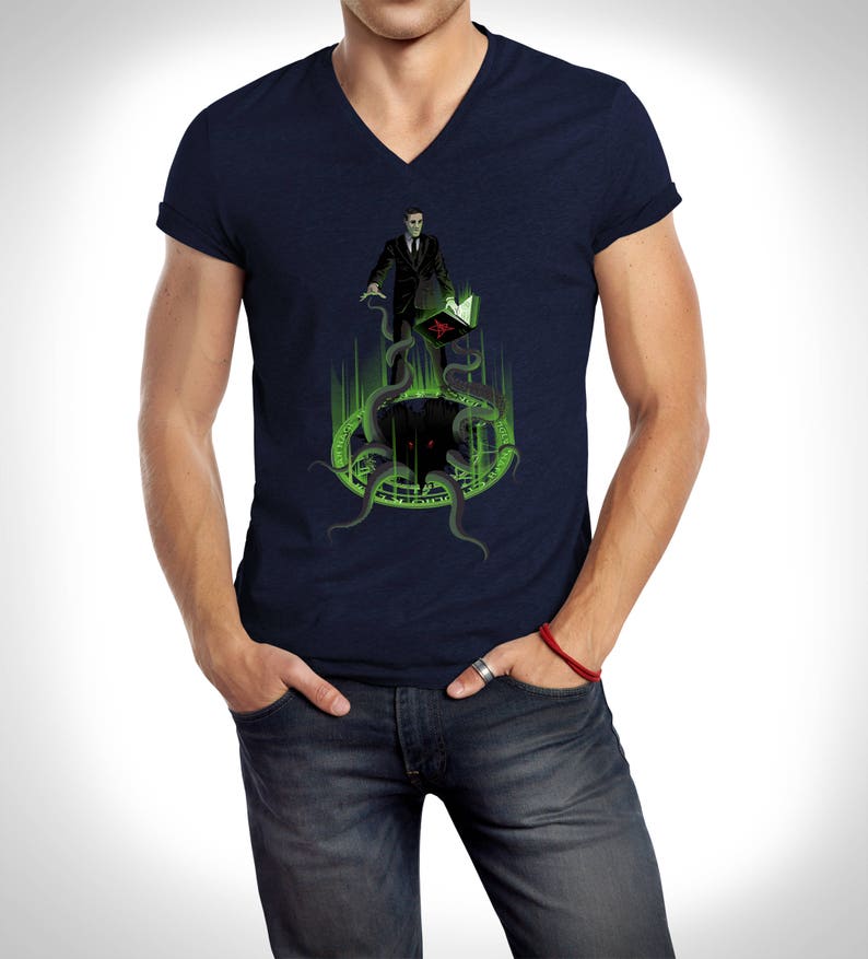 Love the Craft T-shirt / Lovecraft Tee / Cthulhu / Horror/ Literature/ Necronomicon Navy