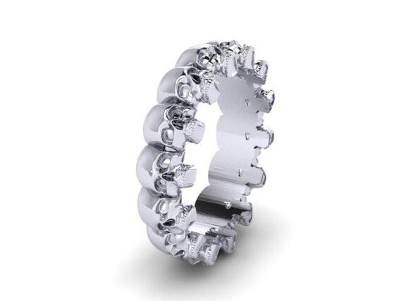 skull eternity ring