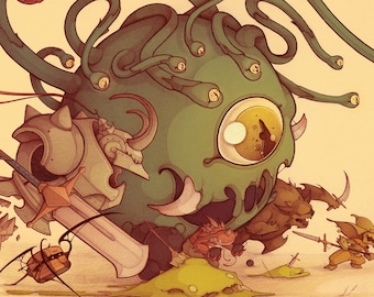 Dungeon Monsters 11x17 Print