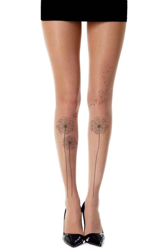 Pissenlits Collants Collants Tattoo Collant Transparent Motif Collants Collants Collants Floral Personnalisé Collants Collants Sexy Dimpression