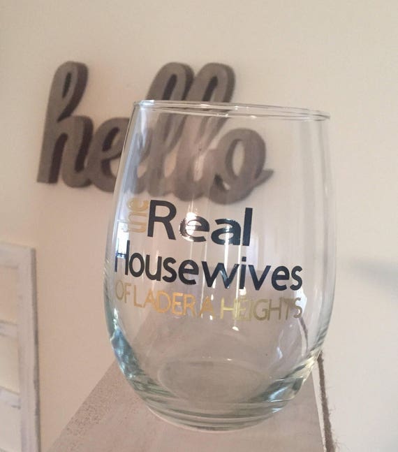 real housewives custom wine glass