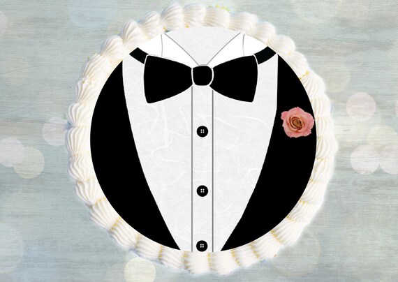 Love Letter Tuxedo Cake with Stamped Wafer Paper Technique
