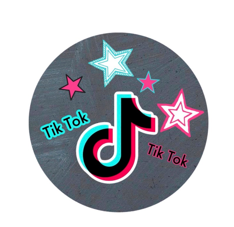 Tik Social Media Edible Images Tok Birthday Cake Topper Etsy