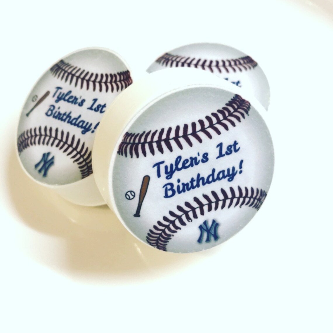 Baseball Edible TOPPER Softball Cake Topper Oreo Cookie Etsy