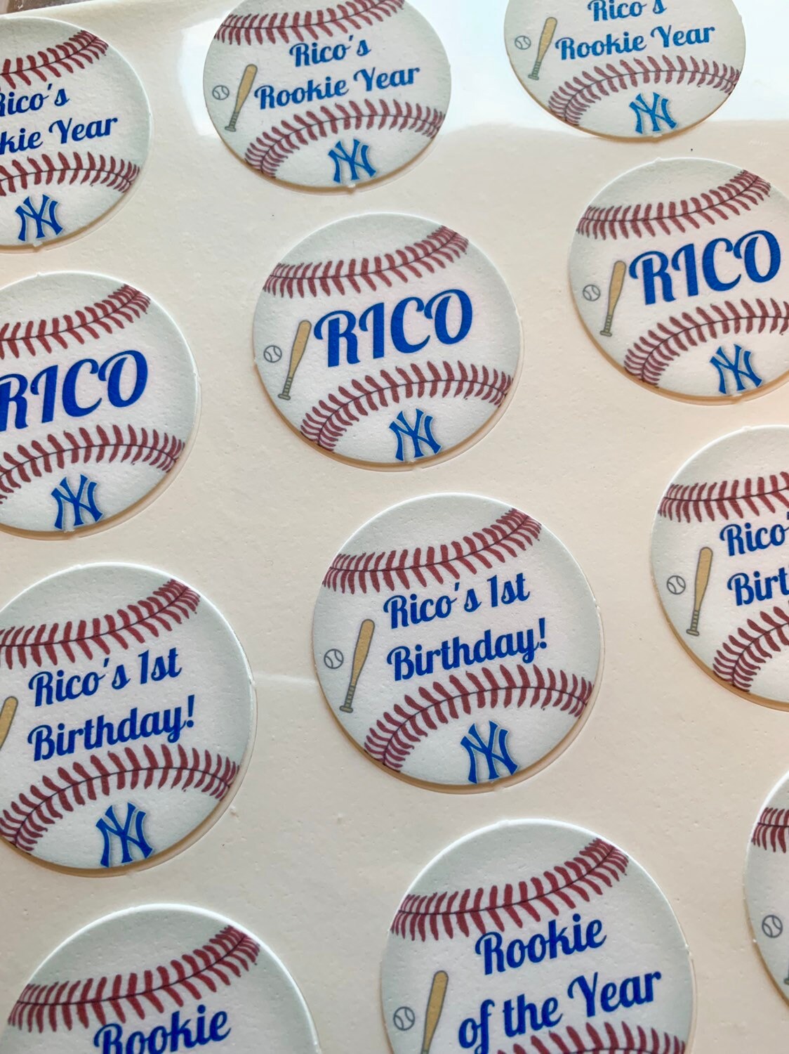 Baseball Edible Topper Softball Cake Topper Oreo Cookie Etsy