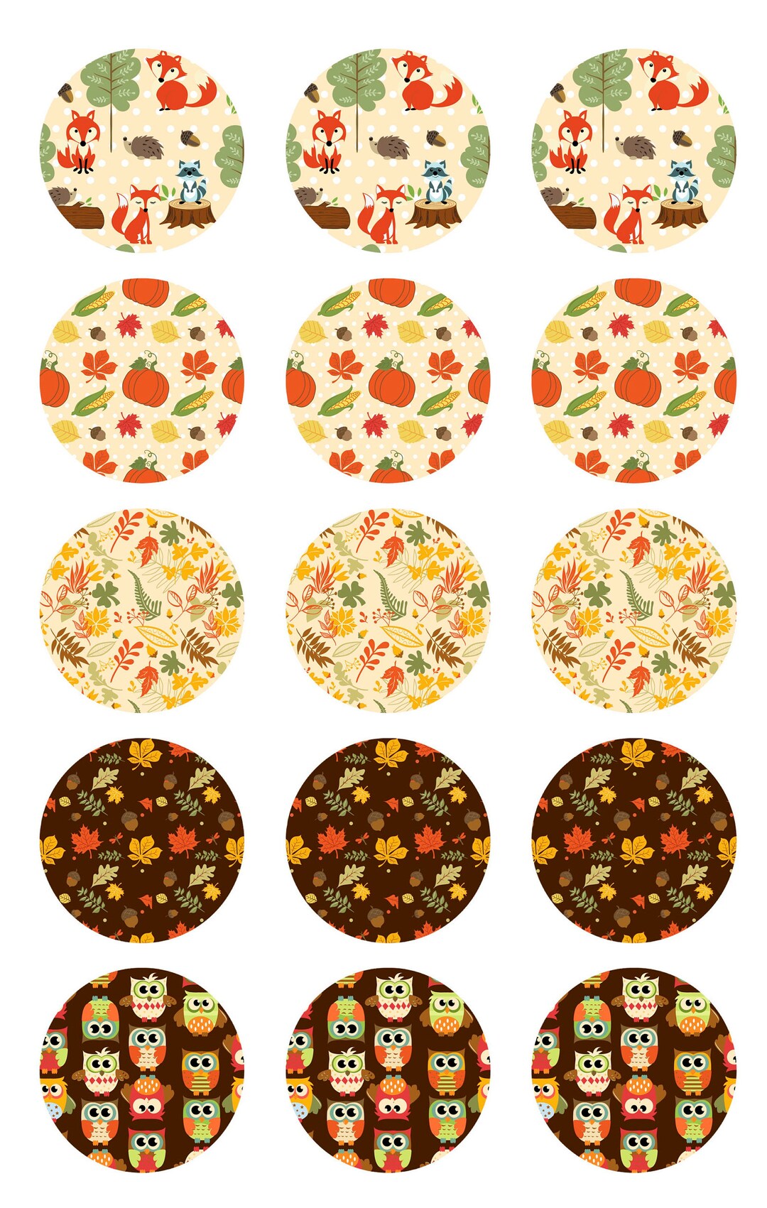 Fall Themed Edible Cake and Cupcake Toppers, Fall Leaves Cake Decor