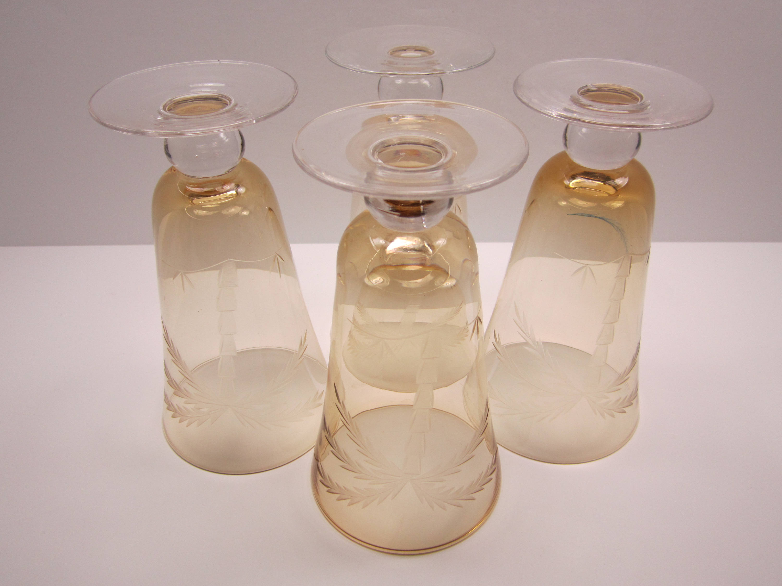 Tropical Palm Trees Hand Etched Drinking Glasses Set Amber Etsy