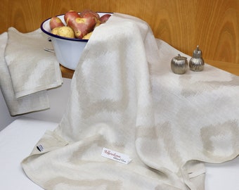 Pure Belgian linen tea towel | Set of 2 and 4 washed Linen kitchen towels homeware | Handmade extra large soft natural linen dish towels