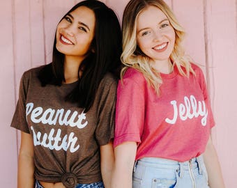 Best Friends Peanut Butter & Jelly Tees / bff shirts / best friends / big little shirts / Little Shirts / Big Shirts / Besties