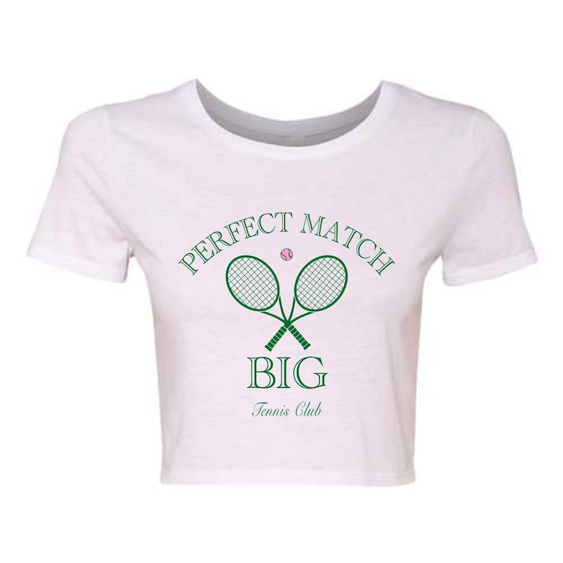 Perfect Match Fam Crop Tops / White Sorority Big Little Tees / White Big Little T-Shirts / Sorority Big Little Shirts / Sorority Fam Chemises image 6