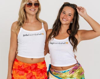 Bombshell Fam Tank / White Sorority Big Little Tank / White Big Little Tank Top / Sorority Big Little Tank / Sorority Fam Shirts