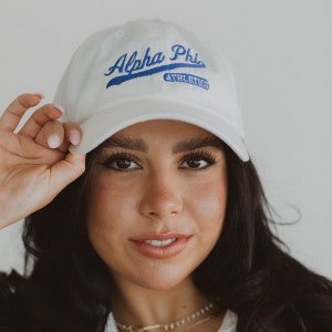 Home Run Dad Hat / Cappello Dad Sorority Bianco Ricamato / Cappello Dad Sorority Bianco / Cappello Sorority / Cappello Greco