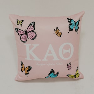 Butterfly Pillow  / Butterfly Sorority Pillow / Butterfly Sisterhood Pillow / greek gifts / greek sorority pillows