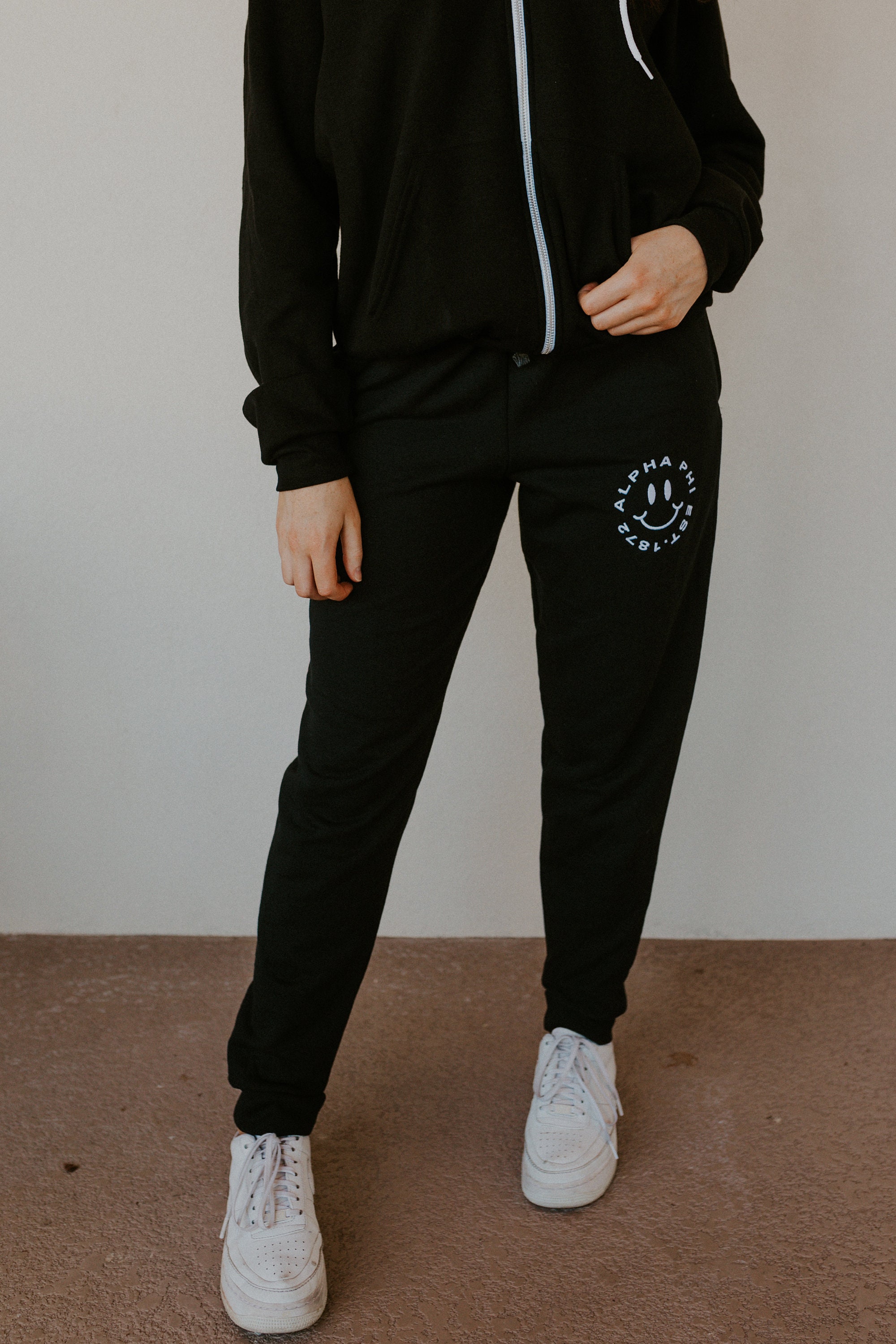 smiley face joggers