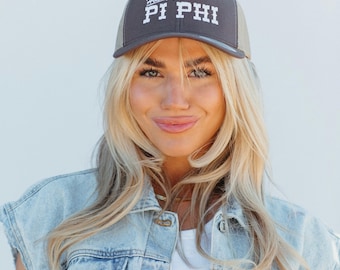 Casquette trucker coucou / casquette de sororité brodée marron / casquette de camionneur sororité marron / casquette de sororité sororité / chapeau grec