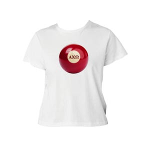8 Ball Baby T-Shirt / Weißes Sorority Baby T-Shirt / Weißes Sorority T-Shirt / Weißes Sorority Shirt / Sorority Apparel / Griechisches Kleid