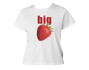 Strawberry Fam Baby Tee | White Sorority Big Little T-Shirt