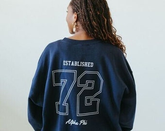 Navy Major League Crewneck / Navy Sorority Crewneck / Navy Sorority Sweatshirt / Sorority Apparel / Greek Apparel