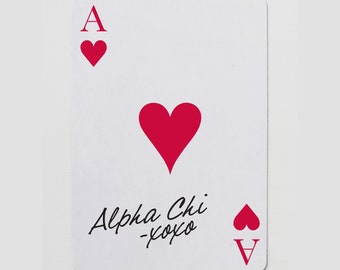 Playing Card Art Print / Sorority Art Print / Sorority Wall Art / Sorority Poster / Greek Decor