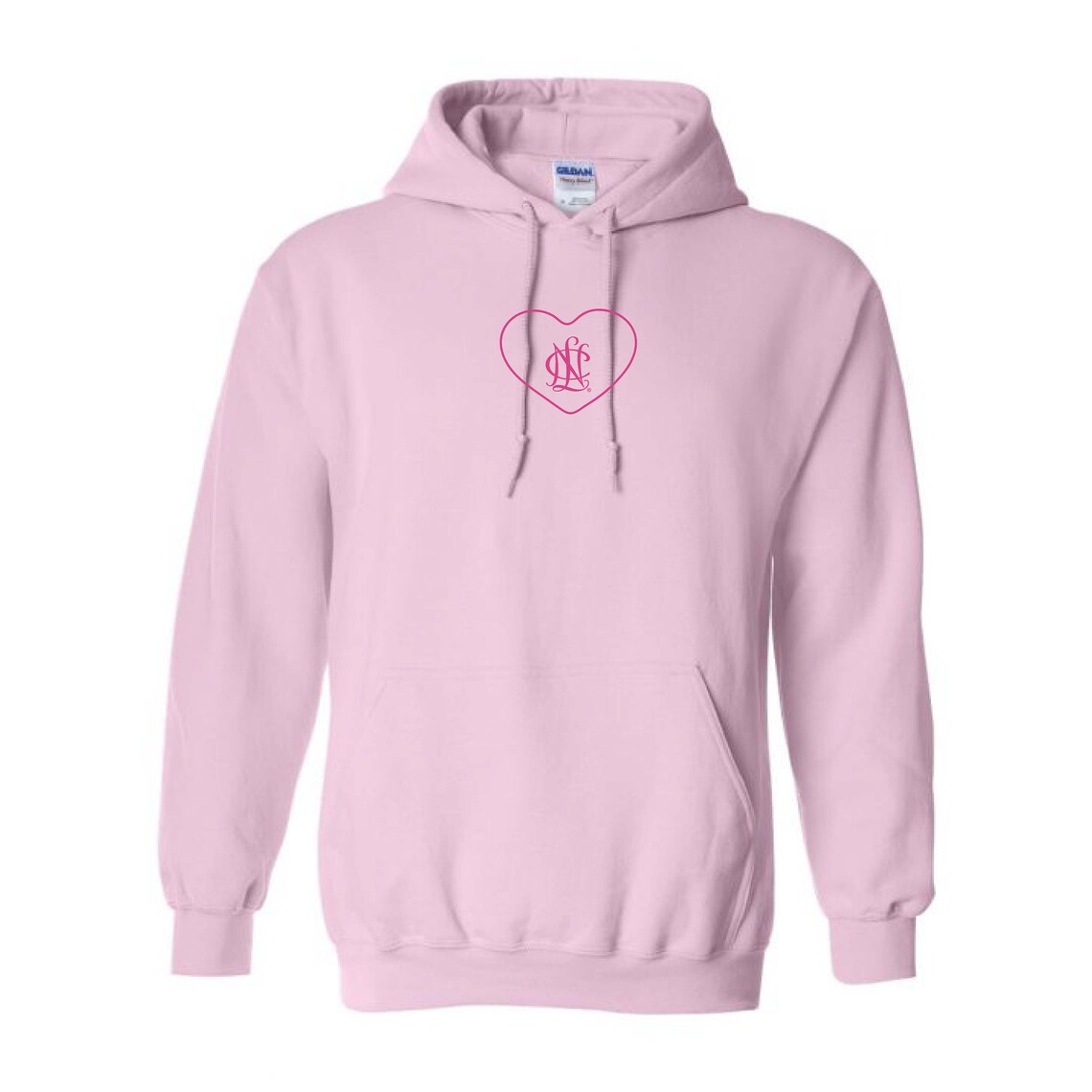 Pink hoodie with heart Clearance