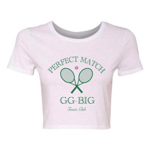 Perfect Match Fam Crop Tops / White Sorority Big Little Tees / White Big Little T-Shirts / Sorority Big Little Shirts / Sorority Fam Shirts image 8