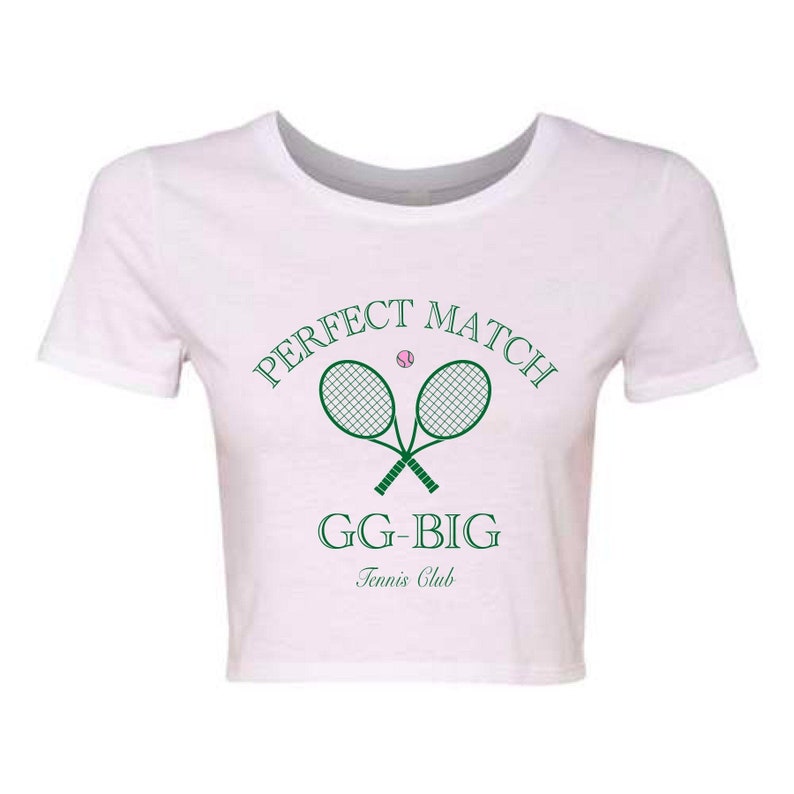 Perfect Match Fam Crop Tops / White Sorority Big Little Tees / White Big Little T-Shirts / Sorority Big Little Shirts / Sorority Fam Chemises image 8