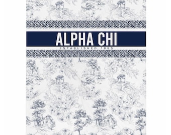 Toile Blanket / Sorority Blanket / Sorority Decor / Sorority Merch / Greek Merch