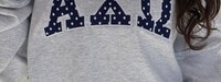 Polka Dot Embroidered Crewneck / Grey Sorority Crewneck / Grey Sorority Sweatshirt / Sorority Apparel / Greek Apparel
