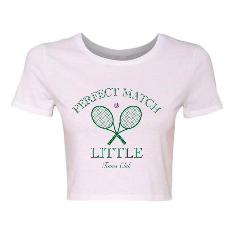 Perfect Match Fam Crop Tops / White Sorority Big Little Tees / White Big Little T-Shirts / Sorority Big Little Shirts / Sorority Fam Chemises image 5