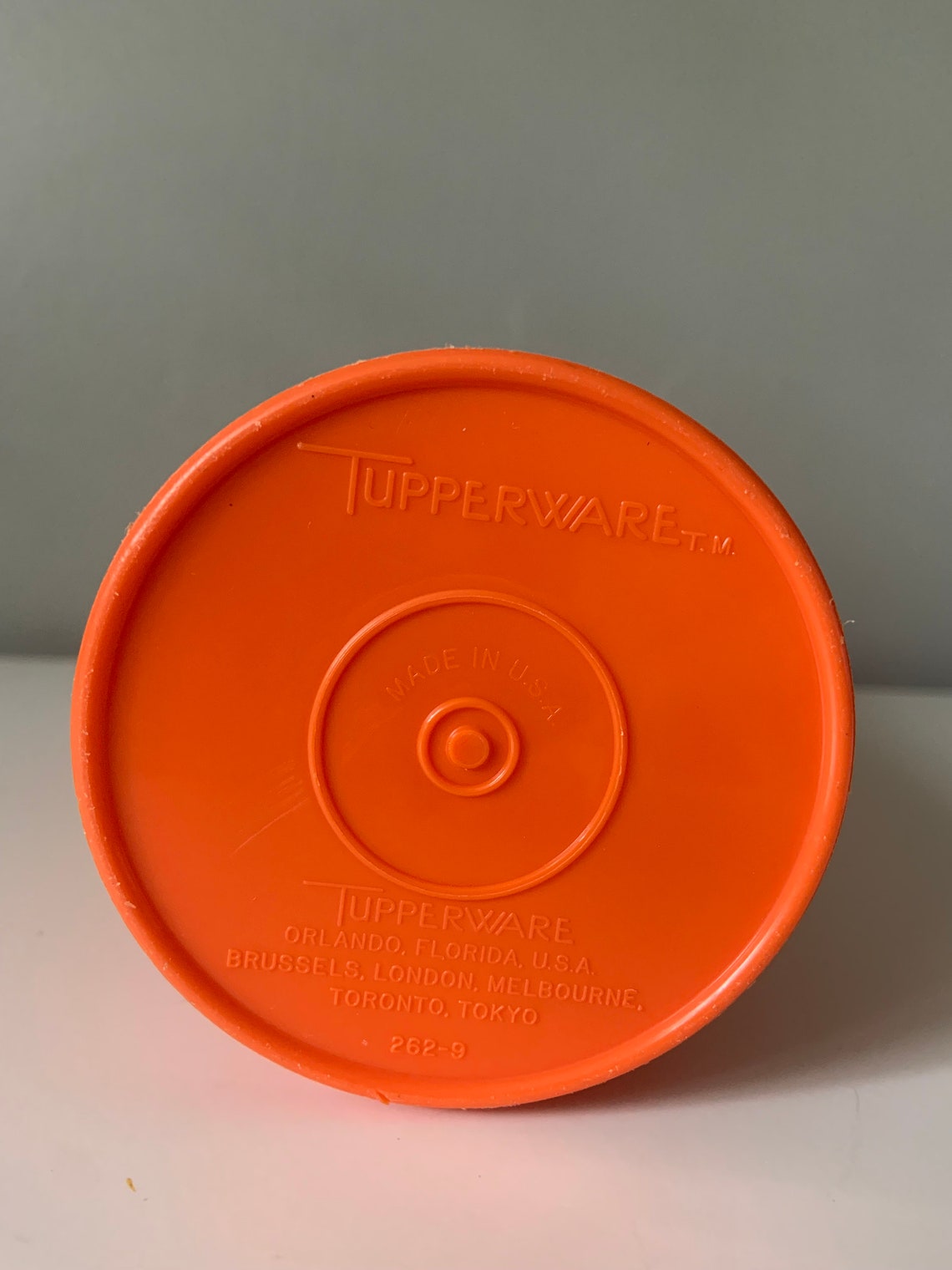 Bright Orange Tupperware Pitcher/cannister Etsy