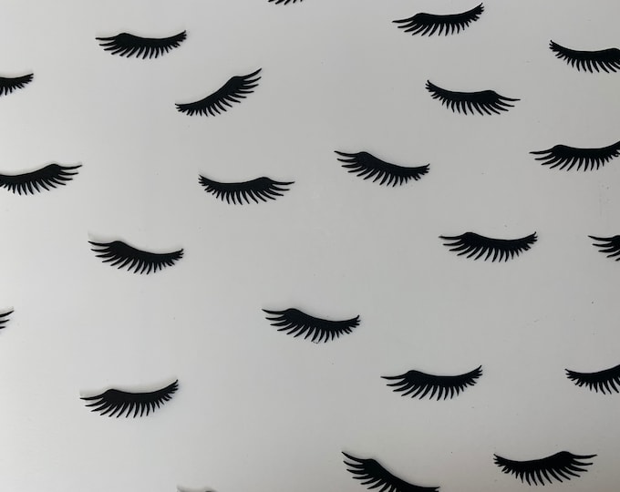 Black Eyelashes Eyelash Confetti Eyelash Cutouts Girl Birthday Party Decorations Girl Baby Shower Decor Beauty Confetti