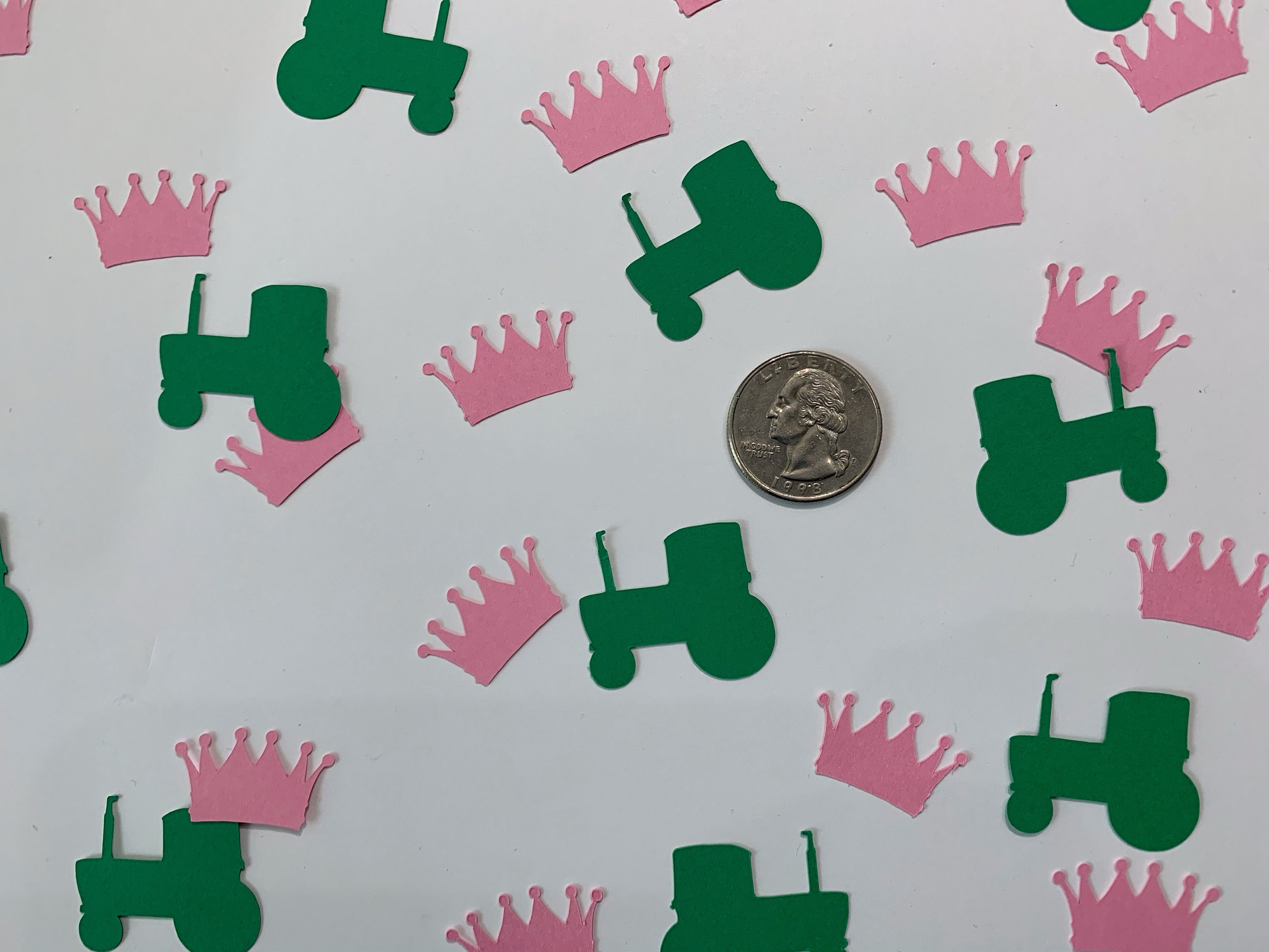 Tractors or Tiaras Confetti Gender Reveal Decor Tractor Etsy