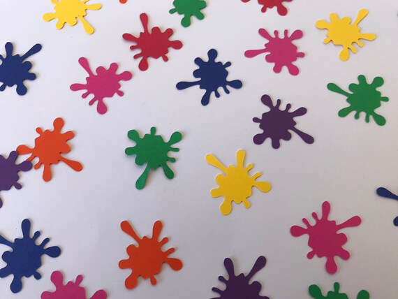 Paint Splatter Confetti Paint Confetti Art Party Decor Etsy